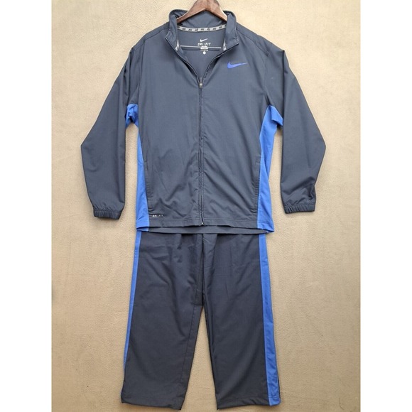 Nike Windbreaker Track Suit Mens Large Navy Blue Jacket and Pants